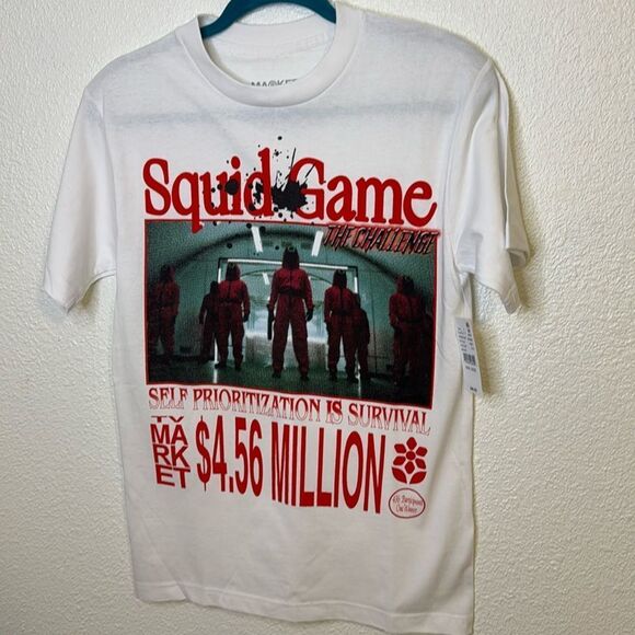 NWT- Market Studios x Squid Games Netflix -White- Mens size small - Picture 1 of 5